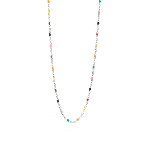 Colorful Beaded Chain Choker Necklace
