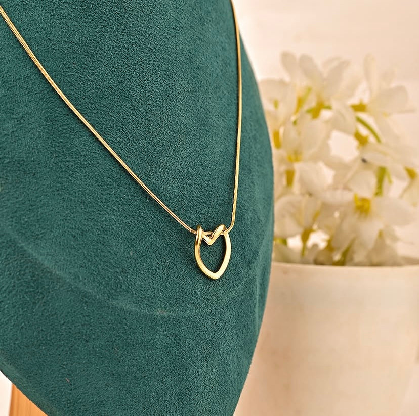 Delicate Gold Open Heart Necklace
