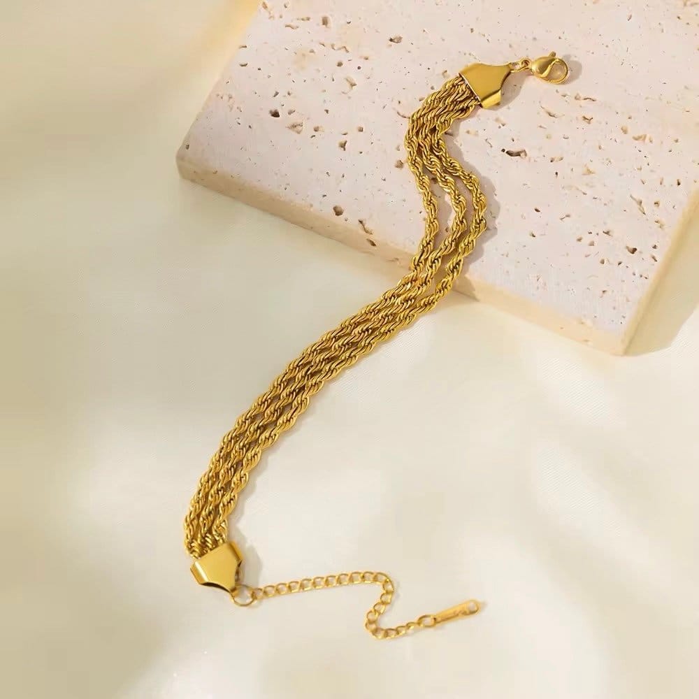 Elegant Gold Multi-Strand Bracelet