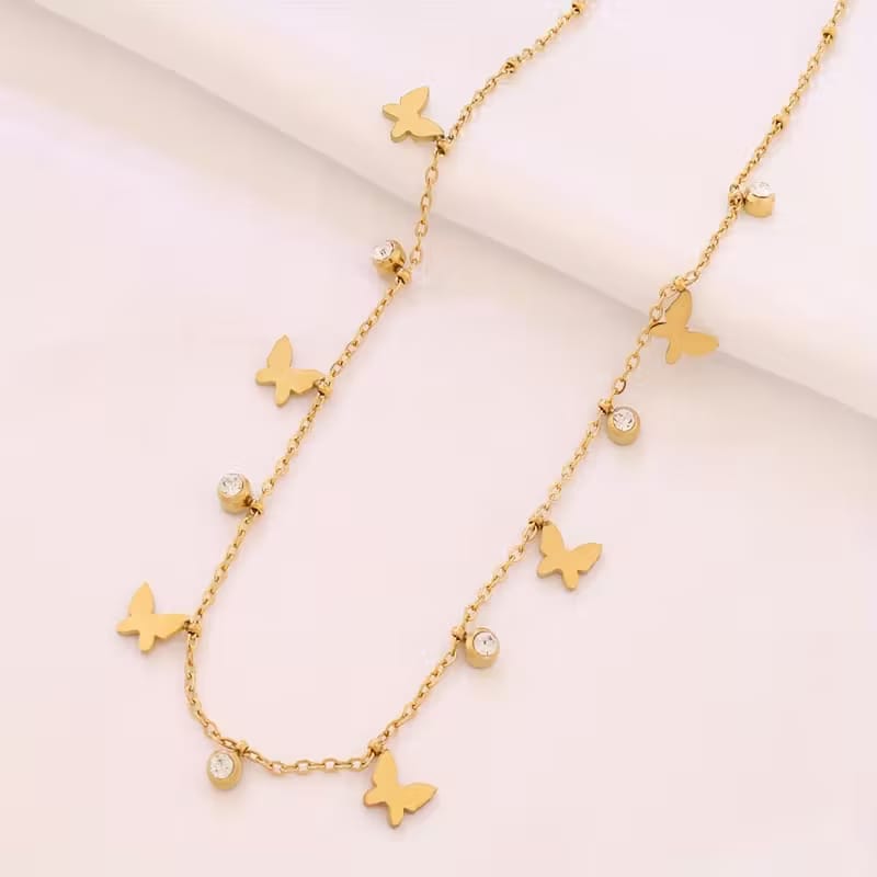Butterfly Charm Gold Anklet