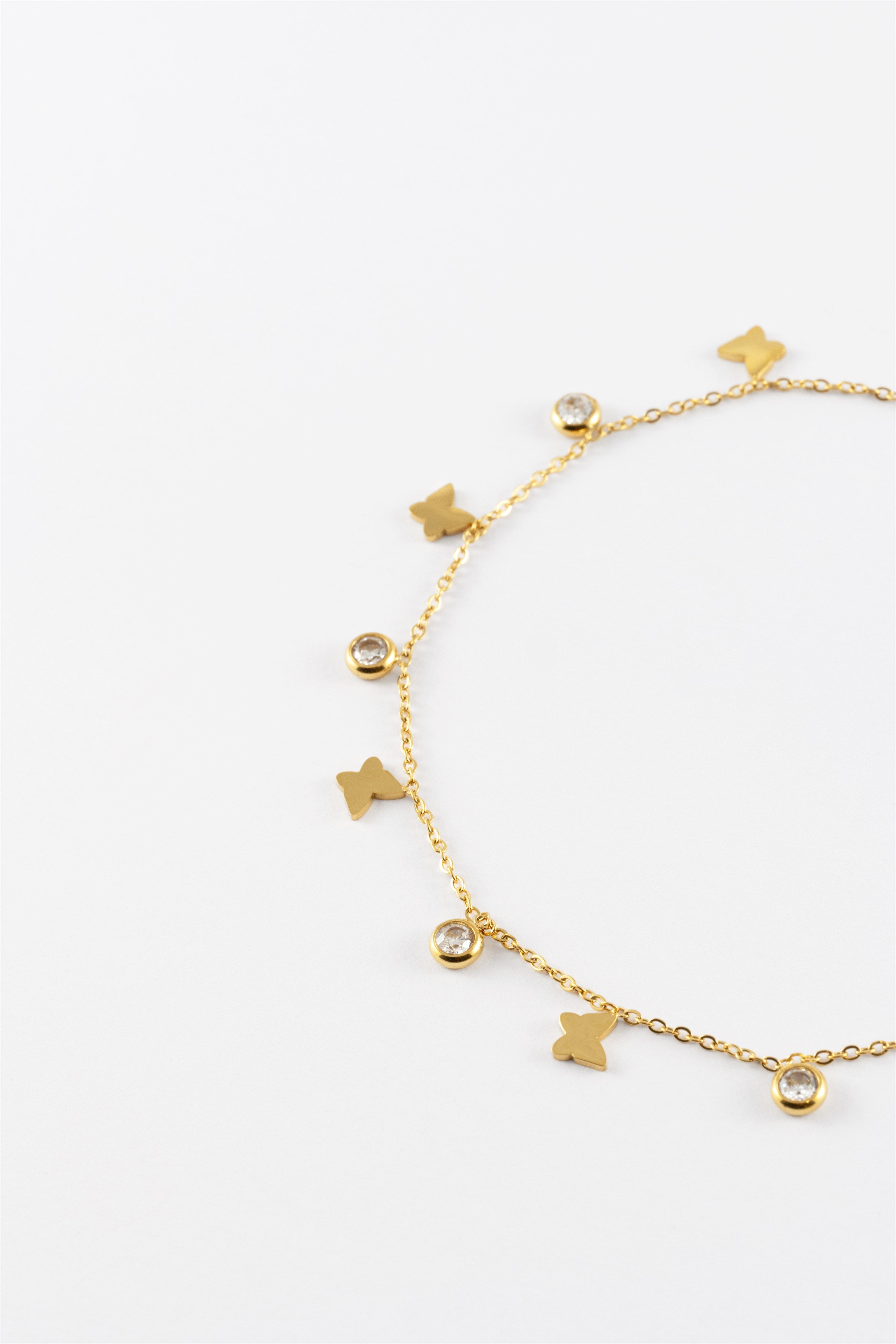 Butterfly Charm Gold Anklet