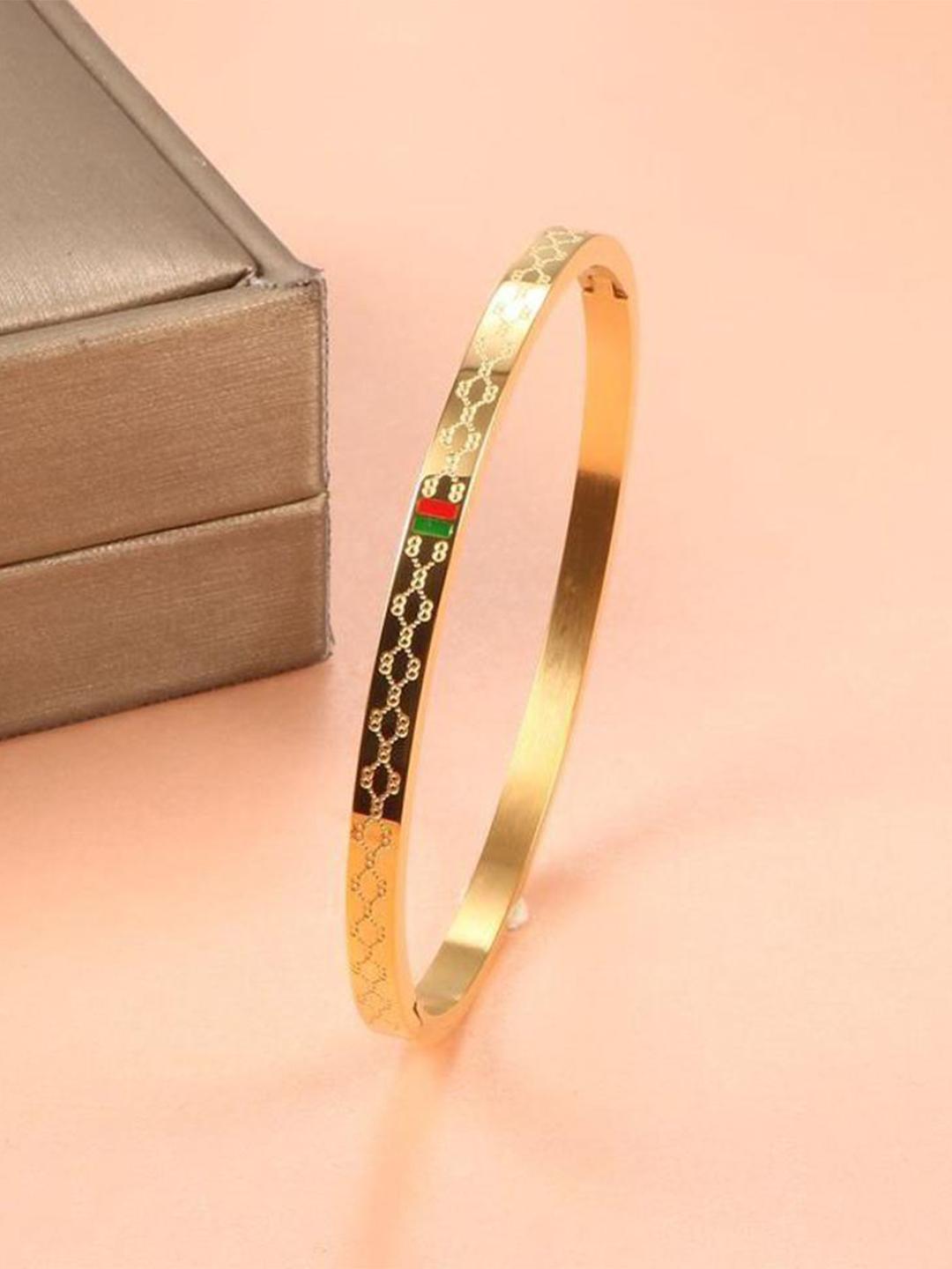 Gucci Gold-Tone GG Bangle Bracelet
