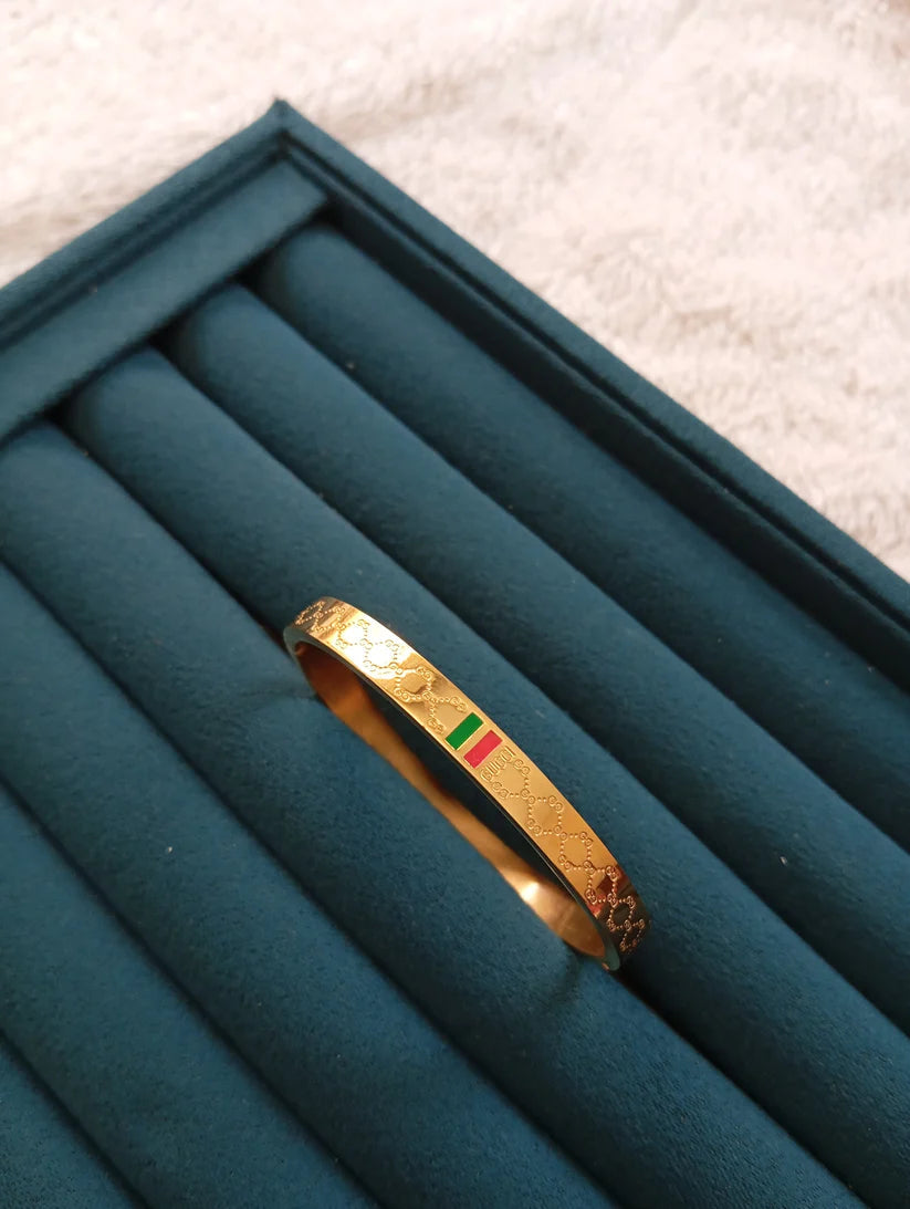 Gucci Gold-Tone GG Bangle Bracelet