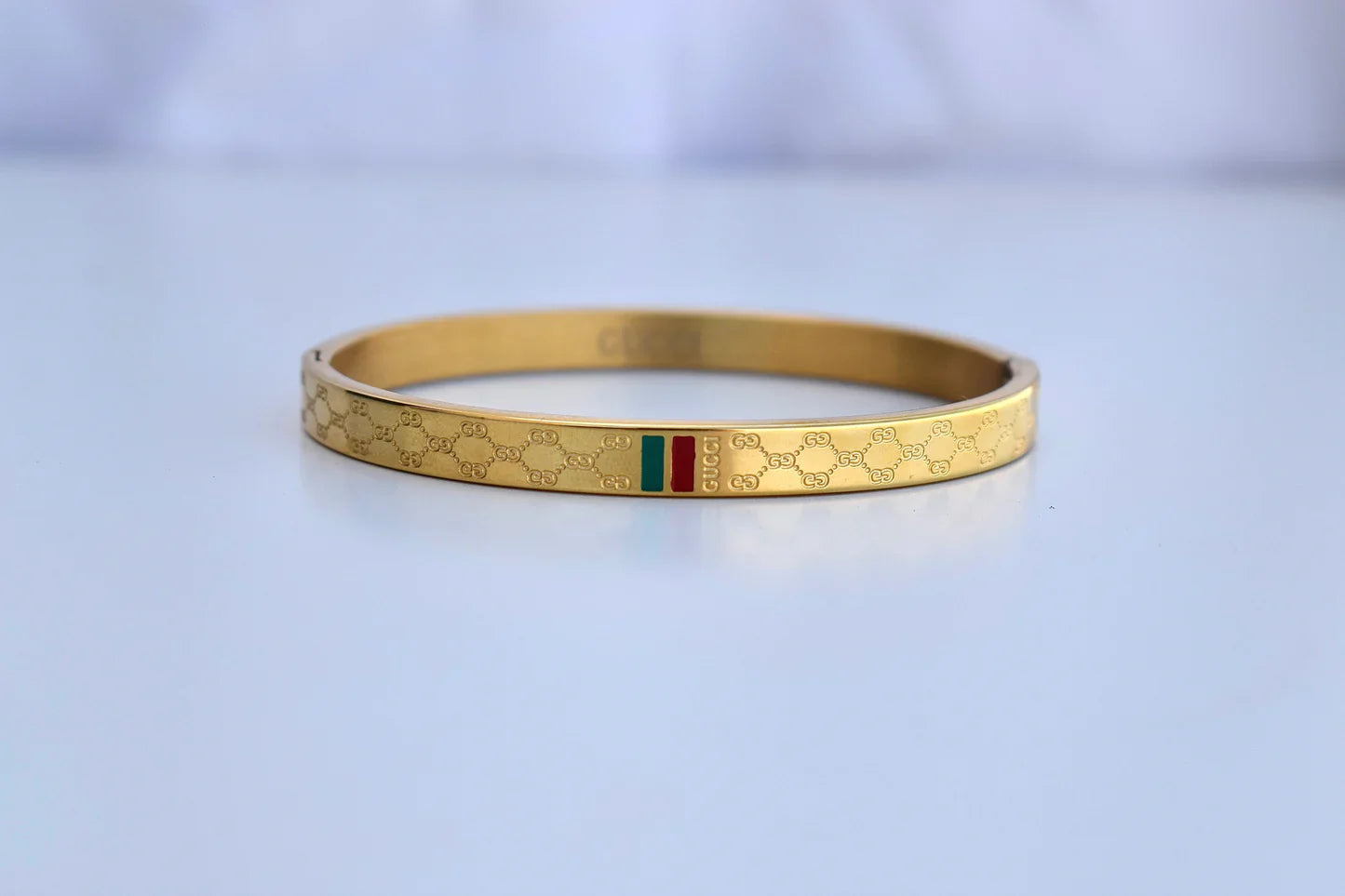 Gucci Gold-Tone GG Bangle Bracelet